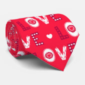Typografie der roten Liebe Krawatte (Gerollt)