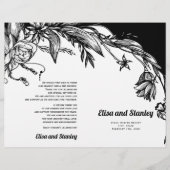 Typografie der schwarzweißen Blume (Vorderseite)