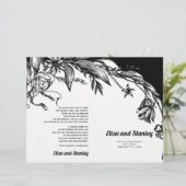 Typografie der schwarzweißen Blume (Stehend Vorderseite)