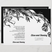 Typografie der schwarzweißen Blume (Vorne/Hinten)