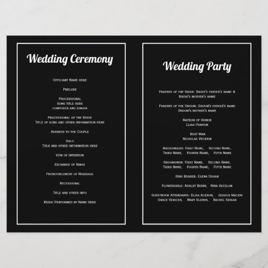 Typografie der schwarzweißen Blume (Rückseite)