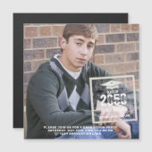 Typografie der Schwarzweißfotografie Magnetkarte (Vorne/Hinten)