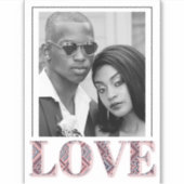 Typografie der Tribal-Liebe Anpassbare Fotografie Aufkleber (Vorderseite)