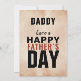 Typografie der Wasserfarbe Daddy Happy Vatertag Feiertagskarte