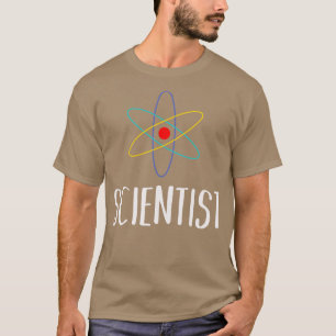 Typografie der Wissenschaftler mit zeichnend T-Shirt