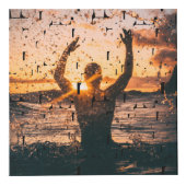 Typografie des benutzerdefinierten Fotos Würfel (Vorderseite)