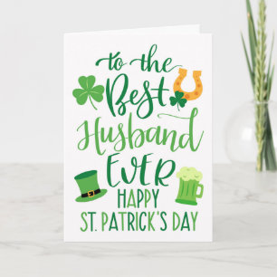 Typografie des besten Vaters je St Patrick's Day Karte