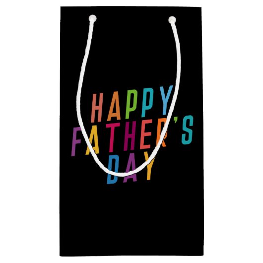 Typografie des einfachen glücklichen Vaters| Gesch Kleine Geschenktüte (Rückseite)