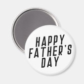 Typografie des einfachen glücklichen Vaters | Magn Magnet (Vorderseite/Rückseite)