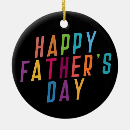 Typografie des einfachen glücklichen Vaters | Orna Keramik Ornament (Hinten)