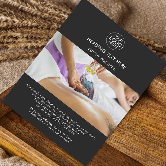 Typografie des Fotos QR-Code für Schwarze moderne Flyer