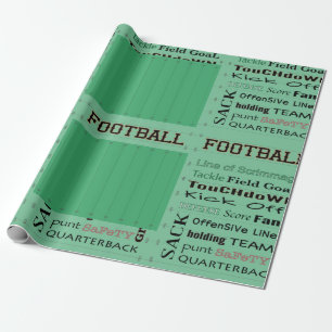 Typografie des Fußballfeldes Geschenkpapier