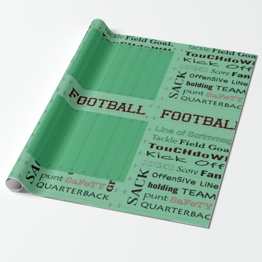 Typografie des Fußballfeldes Geschenkpapier (Ungerollt)