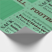 Typografie des Fußballfeldes Geschenkpapier (Ecke)
