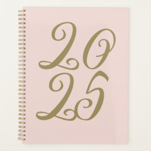 Typografie des goldfarbenen Mädchens Planer