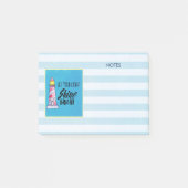 Typografie des Leuchtturms "Light Shine Bright" ge Post-it Klebezettel (Vorderseite)