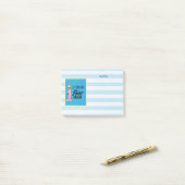 Typografie des Leuchtturms "Light Shine Bright" ge Post-it Klebezettel (Auf Schreibtisch)