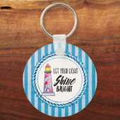 Typografie des Leuchtturms "Light Shine Bright" ge Schlüsselanhänger (Vorderseite)