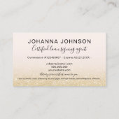 Typografie des mobilen Notars-Chic-Glitzer Visitenkarte (Rückseite)