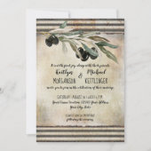 Typografie des Olive Wreath Watercolor Einladung (Vorderseite)