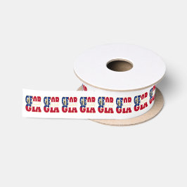 Typografie-Design der Flagge des Staates Georgia Satinband