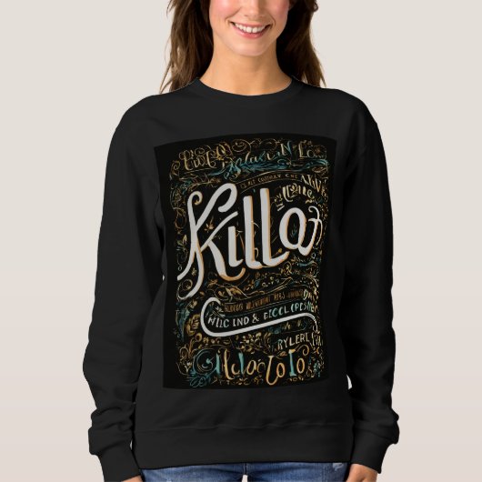 Typografie-Designs in Killerwort Sweatshirt (Vorderseite)