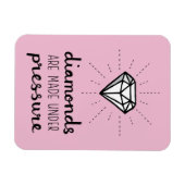 Typografie-Diamanten werden unter Druck gesetzt Magnet (Horizontal)