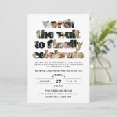 Typografie, die die "Wait Sequel Celebration Invit Einladung (Stehend Vorderseite)