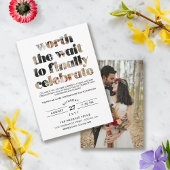 Typografie, die die "Wait Sequel Celebration Invit Einladung