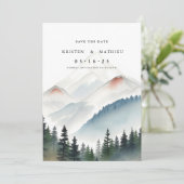 Typografie Digital Mountain Save The Date (Stehend Vorderseite)