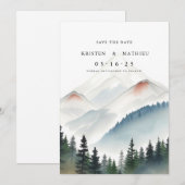 Typografie Digital Mountain Save The Date (Vorne/Hinten)