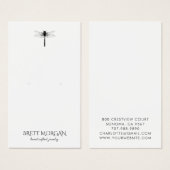 Typografie Dragonfly Earring Juwelier-Grafikkarte (Vorne & Hinten)