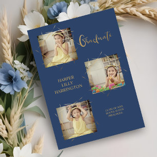 Typografie Drei Fotos vor der Bekanntgabe der Grad