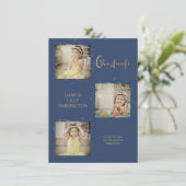 Typografie Drei Fotos vor der Bekanntgabe der Grad (Stehend Vorderseite)