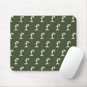 Typografie eines Monogrammmusters für Schreibmasch Mousepad