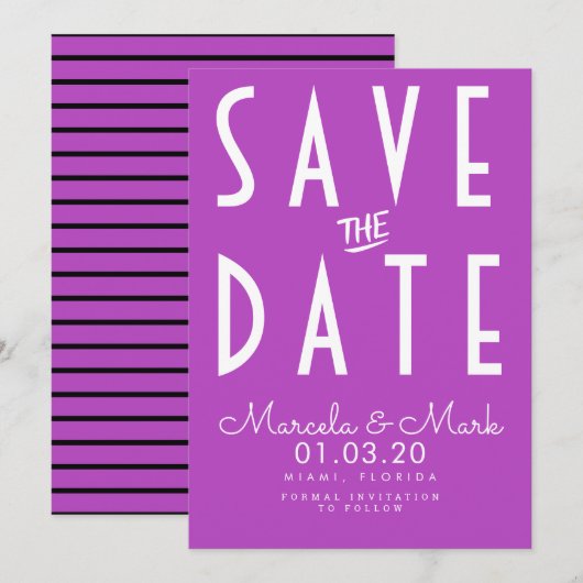 Typografie Einfach hell Speichern Sie die Datenkar Karte (Vorne/Hinten)