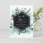 Typografie Einfache Schönheits-Hochzeit Save The Date (Stehend Vorderseite)