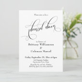 Typografie Einfaches Probe-Dinner Einladung (Stehend Vorderseite)