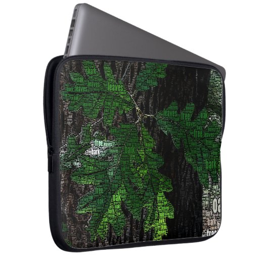 Typografie eingebettete laptopschutzhülle (Vorne Rechts)