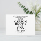 Typografie Einladung essen, trinken, be... (Stehend Vorderseite)