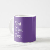 Typografie Elegante Moderne Lila Beste Mama je Kaffeetasse (Vorderseite Links)