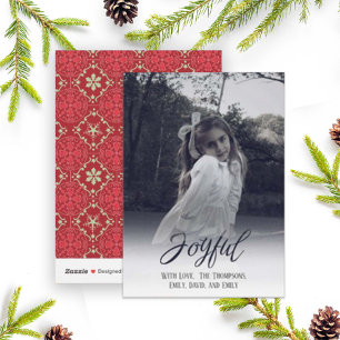 Typografie Elegantes Einfaches Foto-Overlay Feiertagskarte
