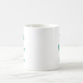 Typografie Elegantes Licht Aquamarin Beste Mama je Kaffeetasse (Mittel)