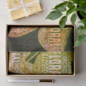 Typografie Embedded Word Cloud Decoupage Seidenpapier (Geschenk)