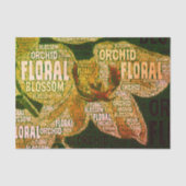 Typografie Embedded Word Cloud Decoupage Seidenpapier (Vorderseite)