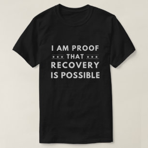 Typografie-Erholung ist möglich, nüchterne Unterst T-Shirt