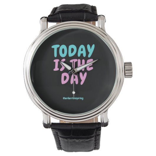 Typografie Expressive Modebekleidung Armbanduhr (Vorderseite)