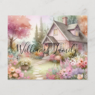 Typografie Fall Hütte Floral Wasserfarbe