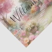 Typografie Fall Hütte Floral Wasserfarbe Seidenpapier (Ausschnitt)