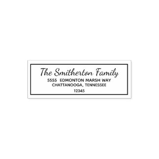 Typografie Familienname Rücksendeadresse Permastempel